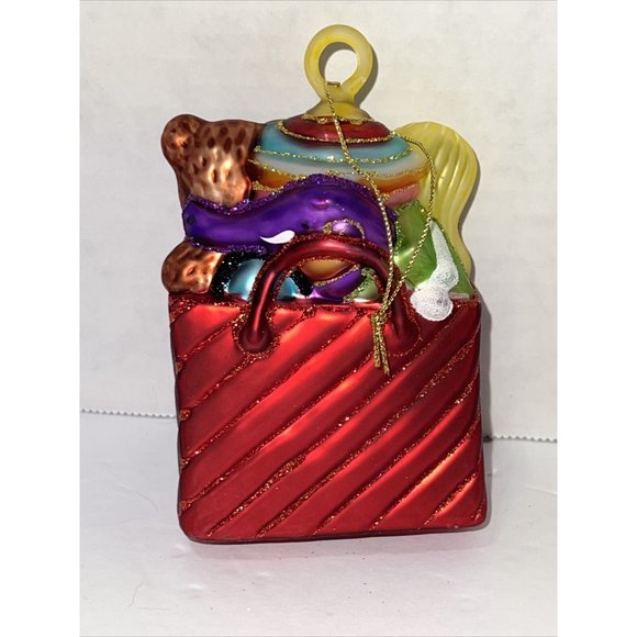 FAO Schwarz 2009 Holiday Ornament Ltd Edition Blown Glass Teddy Doll Present A17 - Picture 13 of 13
